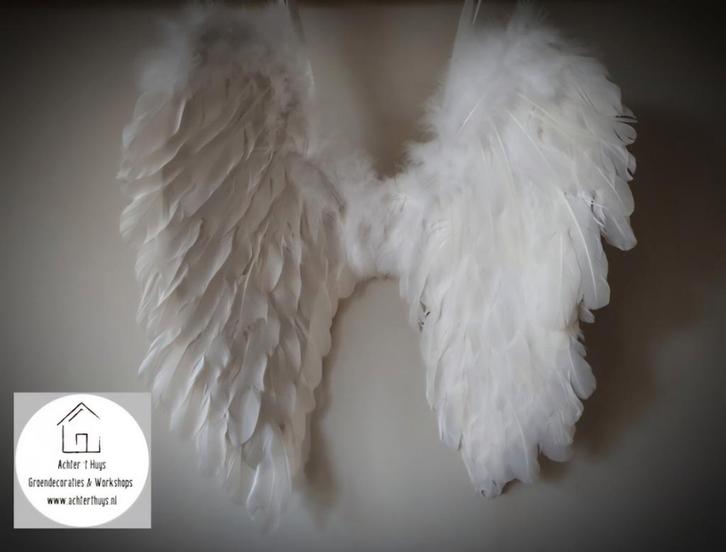 Witte engelen vleugels - engel  - kerst - kerstboom  - wings, Diversen, Kerst, Nieuw, Ophalen of Verzenden