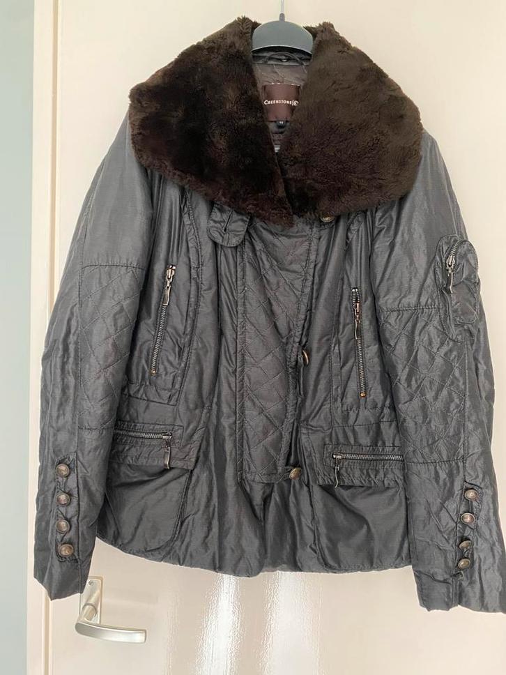 BruineWinterjas van Greenstone maat 44, Kleding | Dames, Jassen | Winter, Zo goed als nieuw, Maat 42/44 (L), Ophalen of Verzenden