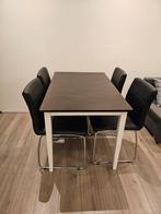 Uitschuifbare eettafel met 4 stoelen, Huis en Inrichting, Tafels | Eettafels, Ophalen, 100 tot 150 cm, 50 tot 100 cm, Zo goed als nieuw