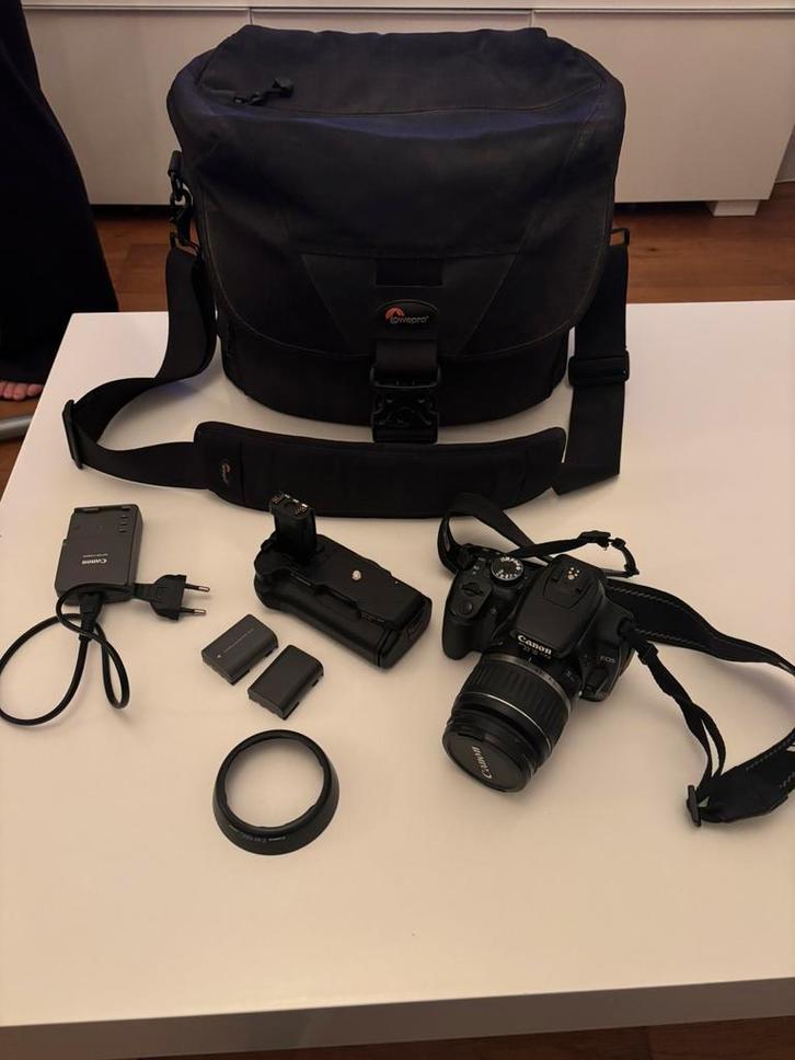 Canon EOS 400D spiegelreflexcamera – complete set, Audio, Tv en Foto, Fotografie | Accu's en Batterijen, Zo goed als nieuw, Ophalen of Verzenden