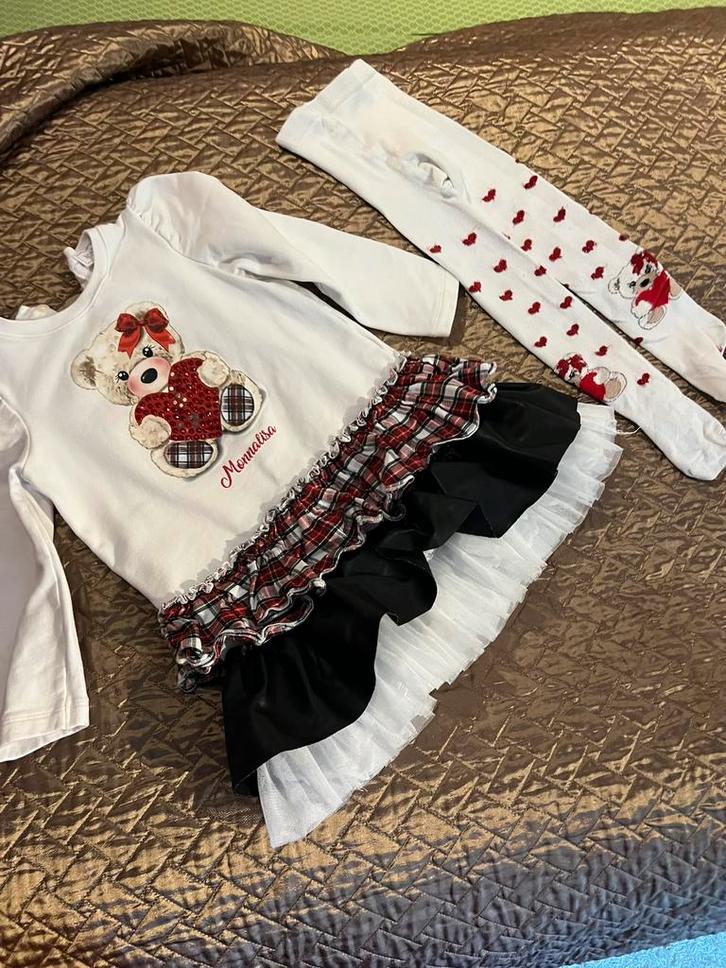 Monnalisa jurk maat 104 origineel zgan, Kinderen en Baby's, Kinderkleding | Maat 104, Zo goed als nieuw, Meisje, Jurk of Rok, Ophalen of Verzenden