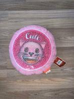 Kussen emoji veegpailetten roze kussentje kinderkamer, Verzenden, Nieuw, Kleed of Kussen