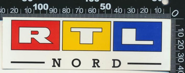Sticker: RTL Nord, Verzamelen, Stickers, Zo goed als nieuw, Film, Tv of Omroep, Ophalen of Verzenden