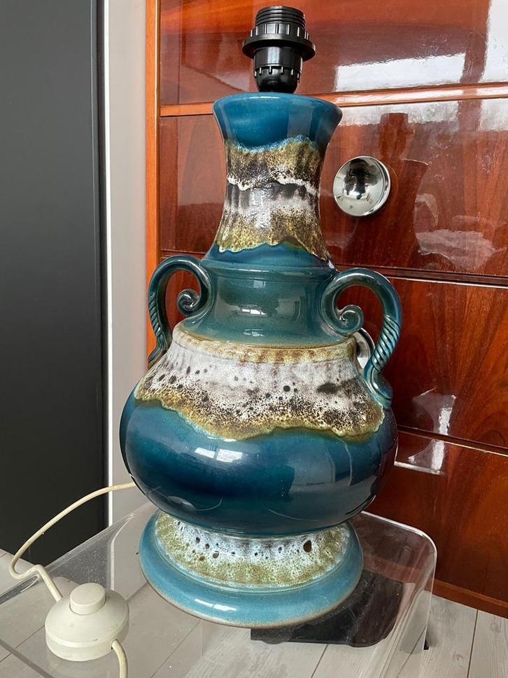 Vintage Fat Lava keramieken lampenvoet - 41 cm, Huis en Inrichting, Lampen | Vloerlampen, Gebruikt, Minder dan 100 cm, Overige materialen