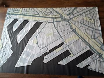 Uniek zeil, tekening van Merwehaven Rotterdam M4H 149x219cm beschikbaar voor biedingen