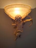 Vintage set Wandlampen met Engel, Huis en Inrichting, Lampen | Wandlampen, Ophalen, Gebruikt, Glas, Vintage