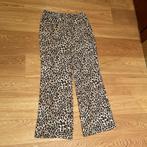 Ladress broek panter print luchtige crepe stof maat M, Maat 38/40 (M), Bruin, Verzenden, Zo goed als nieuw