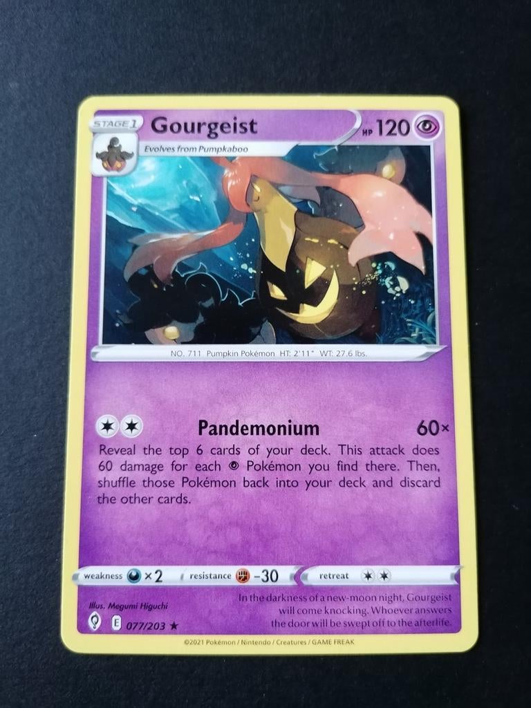 Gourgeist - Evolving Skies 077/203 - Pokémon, Ophalen of Verzenden, Zo goed als nieuw
