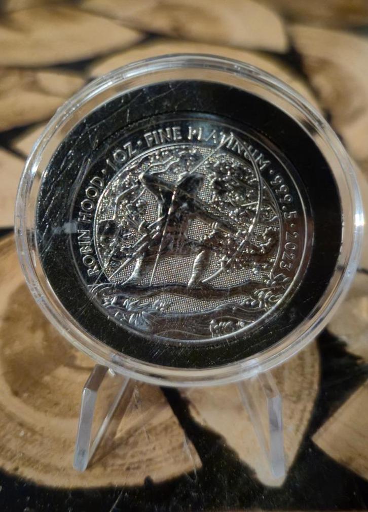 1 oz platina Unike munt Robin Hood, Postzegels en Munten, Munten | Afrika, Overige landen, Goud, Zilver, Verzenden