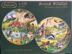Falcon 2 x 520🧩 British Wildlife, Ophalen of Verzenden, 500 t/m 1500 stukjes, Zo goed als nieuw, Legpuzzel