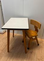 Vintage schooltafel en stoel, Ophalen, Gebruikt, Tafel(s) en Stoel(en)