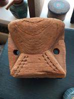 Oude Houten zaai kandelaar stoer sober landelijk, Ophalen, Hout, Minder dan 25 cm