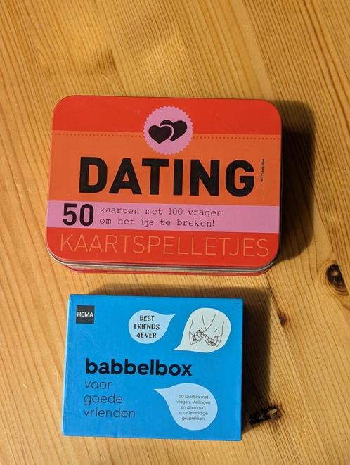 2 praatspellen Dating & babbelbox, Hobby en Vrije tijd, Gezelschapsspellen | Kaartspellen, Gebruikt, Ophalen of Verzenden