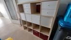 Ikea Kallax kast 4x4 met deurtjes, lades en bakken, Ophalen, Gebruikt, 25 tot 50 cm, Minder dan 100 cm