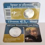 5 Euro coincard 2006 - Het Rembrandt Vijfje - 400 jaar, Ophalen of Verzenden, Koningin Beatrix, Euro's, Zilver
