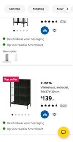 Ikea vitrinekast - 1 jaar oud, Huis en Inrichting, 100 tot 150 cm, Glas, Modern, 25 tot 50 cm