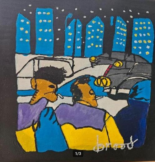 Drie schilderijen gebaseerd op werken "Formule 1, Streetlife, Antiek en Kunst, Kunst | Schilderijen | Modern, Ophalen of Verzenden