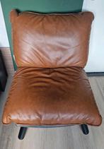 Zuiver Lazy Sack Cognac + Hocker Z.G.A.N, Huis en Inrichting, Fauteuils, Ophalen, Zo goed als nieuw, 75 tot 100 cm