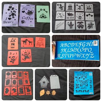 Z.G.A.N. Hobby materialen, ponsen, sjablonen,kaders,stempels beschikbaar voor biedingen