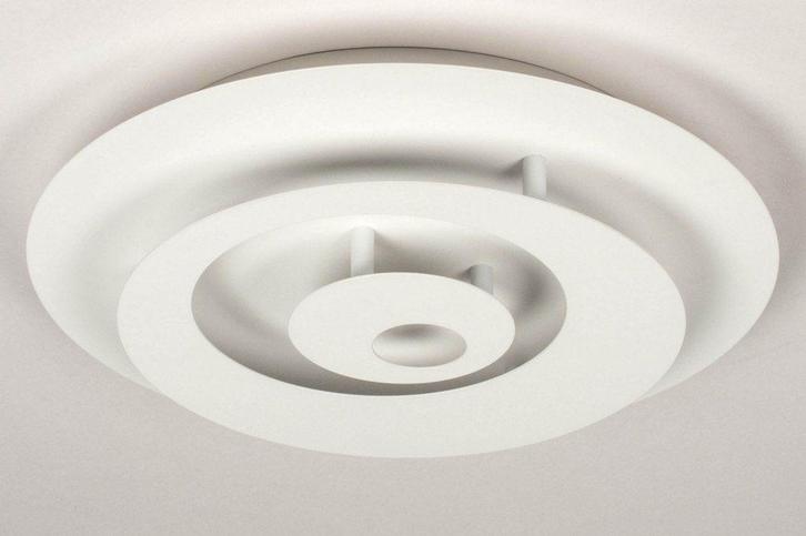 Witte dimbare led plafondlamp zgan! met drie dimstanden.Zgan, Huis en Inrichting, Lampen | Plafondlampen, Zo goed als nieuw, Metaal