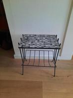 Vintage Mozaïek Bijzettafel, Minder dan 45 cm, Minder dan 55 cm, Gebruikt, Metaal of Aluminium