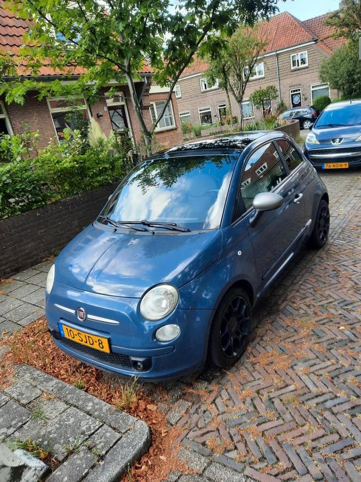 Fiat 500 0.9 85pk Twinair Turbo 2011 Blauw, Auto's, Fiat, Particulier, Benzine, A, Hatchback, Handgeschakeld, Origineel Nederlands