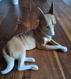 Prachtig antiek beeld herdershond handgeschilderd, Ophalen of Verzenden