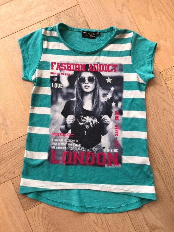 Leuk shirt van D-zine maat 116/122, Kinderen en Baby's, Kinderkleding | Maat 116, Gebruikt, Meisje, Shirt of Longsleeve, Ophalen of Verzenden