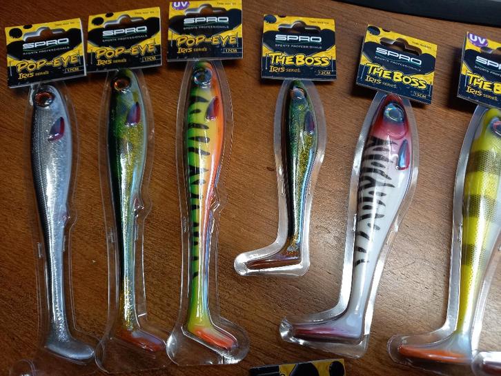Spro Shads....Iris Series Pop-eye en the Boss...set van 12, Watersport en Boten, Hengelsport | Roofvissen, Nieuw, Overige typen