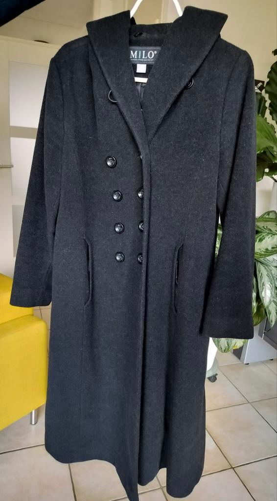 Milo Damesjas - Stijlvol en Warm! Grijs, Kleding | Dames, Jassen | Zomer, Zo goed als nieuw, Maat 42/44 (L), Zwart, Ophalen of Verzenden