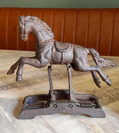 Gietijzeren hobbelpaard, Antiek en Kunst, Curiosa en Brocante, Ophalen of Verzenden