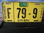 oude 1994 nummerplaat  curacao  bon bini, Ophalen of Verzenden, Gebruikt, Auto's