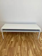 Salontafel wit met glasplaat, Huis en Inrichting, Tafels | Salontafels, 50 tot 100 cm, Nieuw, Minder dan 50 cm, Rechthoekig