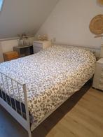 Wit metalen ikea bed, Ophalen, Wit, Tweepersoons, 140 cm