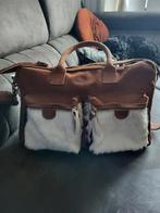 Gave leren koeienhuid tas, Ophalen of Verzenden, Bruin