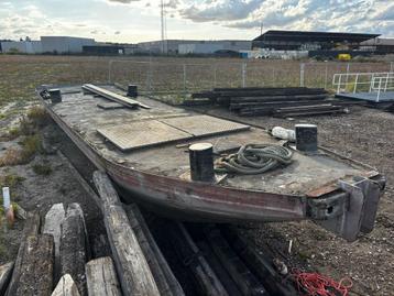 Stalen dekschuit - 12,15 x 3,05m1, goede staat beschikbaar voor biedingen