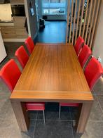 Eettafel + 6 stoelen Goossens modern en eigentijds, Huis en Inrichting, Complete eetkamers, Ophalen, Gebruikt, 4 tot 6 stoelen