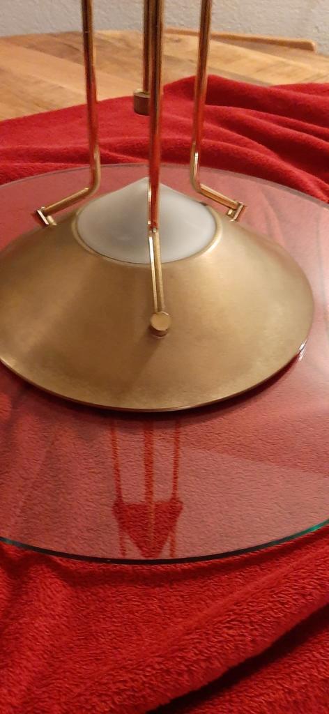 LAMP BOVEN EETTAFEL IN HOOGTE VERSTELBAAR MESSING, Huis en Inrichting, Lampen | Tafellampen, Gebruikt, 75 cm of meer, Ophalen