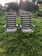 2 verstelbare tuinstoelen., Ophalen of Verzenden, Gebruikt, Campingstoel