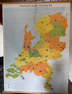 Oude Staatkundige Kaart van Nederland, Antiek en Kunst, Antiek | Schoolplaten, Ophalen, Aardrijkskunde