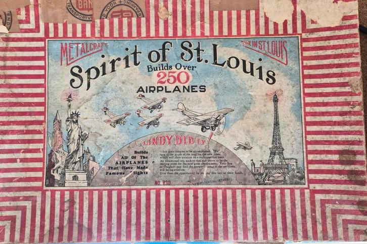 Spirit of St. Louis Metalen Vliegtuig bouwdoos, Antiek en Kunst, Antiek | Speelgoed, Ophalen of Verzenden