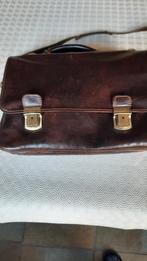 Leren aktetas, Bruin, Ophalen of Verzenden, 30 tot 40 cm, Leer