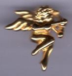 Engeltje 20x20 mm koper PIN ( BLAD6_602 ), Verzamelen, Speldjes, Pins en Buttons, Verzenden, Zo goed als nieuw, Figuurtje, Speldje of Pin