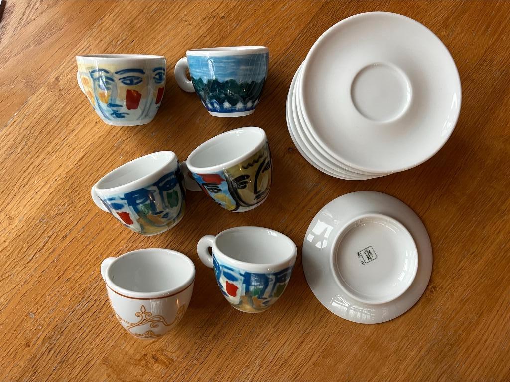 Richard Ginori, design Illy Koffieservies 6 stuks, Huis en Inrichting, Keuken | Servies, Ophalen of Verzenden, Zo goed als nieuw