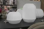 2 x mooie ronde sfeervolle hanglamp stof wit 2 maten, Ophalen of Verzenden, Zo goed als nieuw, Stof, Minder dan 50 cm