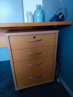 mooi bureau met ladenkast, Huis en Inrichting, Kasten | Ladekasten, Ophalen, 50 tot 100 cm, Zo goed als nieuw, 3 of 4 laden