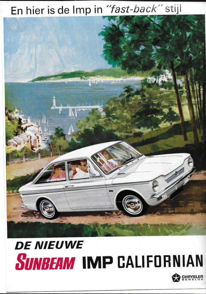 Sunbeam Imp Californian folder (SU01), Boeken, Auto's | Folders en Tijdschriften, Zo goed als nieuw, Overige merken, Ophalen of Verzenden