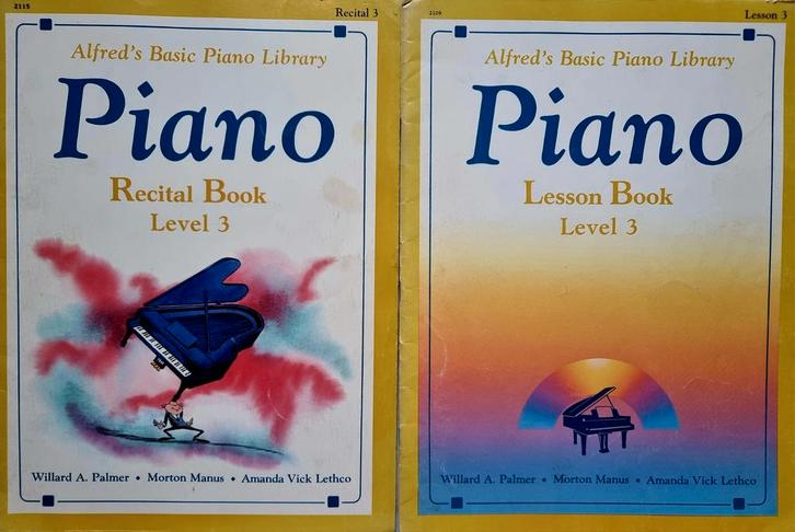 Alfred Piano Level 3 + Recital 3 - Gebruikt, Muziek en Instrumenten, Bladmuziek, Gebruikt, Les of Cursus, Populair, Piano, Ophalen of Verzenden
