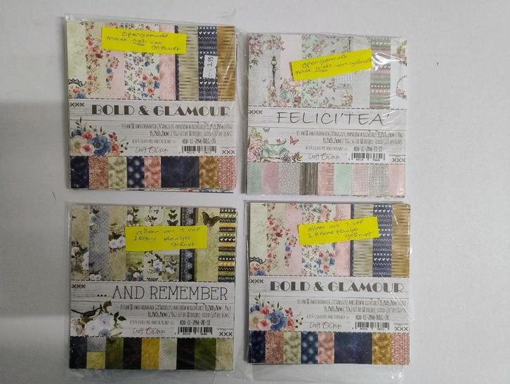 Craft O Clock Scrapbooking paper pads 6 x 6, Hobby en Vrije tijd, Scrapbooking, Nieuw, Papier of Karton, Overige merken, Ophalen of Verzenden