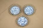 3 zwiebelmuster bordjes met ijzerdraad, Antiek en Kunst, Antiek | Servies los, Ophalen of Verzenden